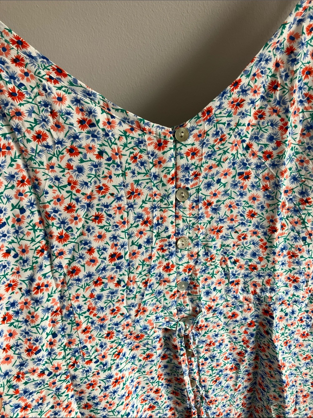 Rails Frida Floral High-Low Midi SunDress ruffle hem strappy size M - Picture 6 of 12